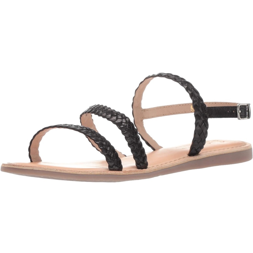 Splendid Truman Sandal Braided Woven Leather Sandal Black 8.5